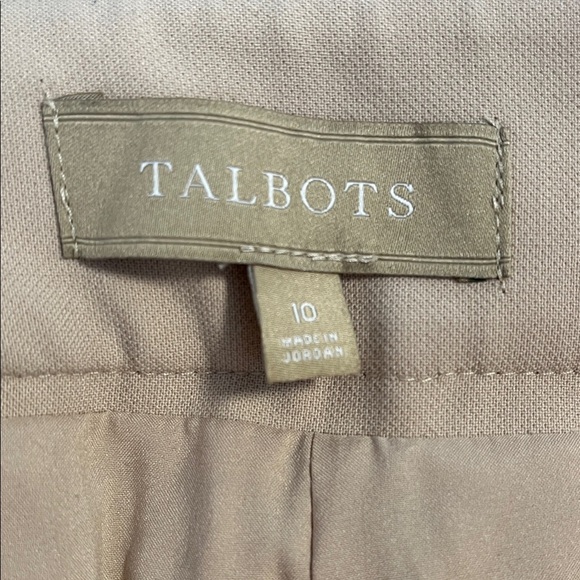 NWOT Talbots Luxe Double Weave Tan Straight Leg Women's Pants Lined, Size 10 - Picture 9 of 13